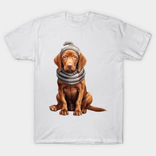 Winter Vizsla Dog T-Shirt